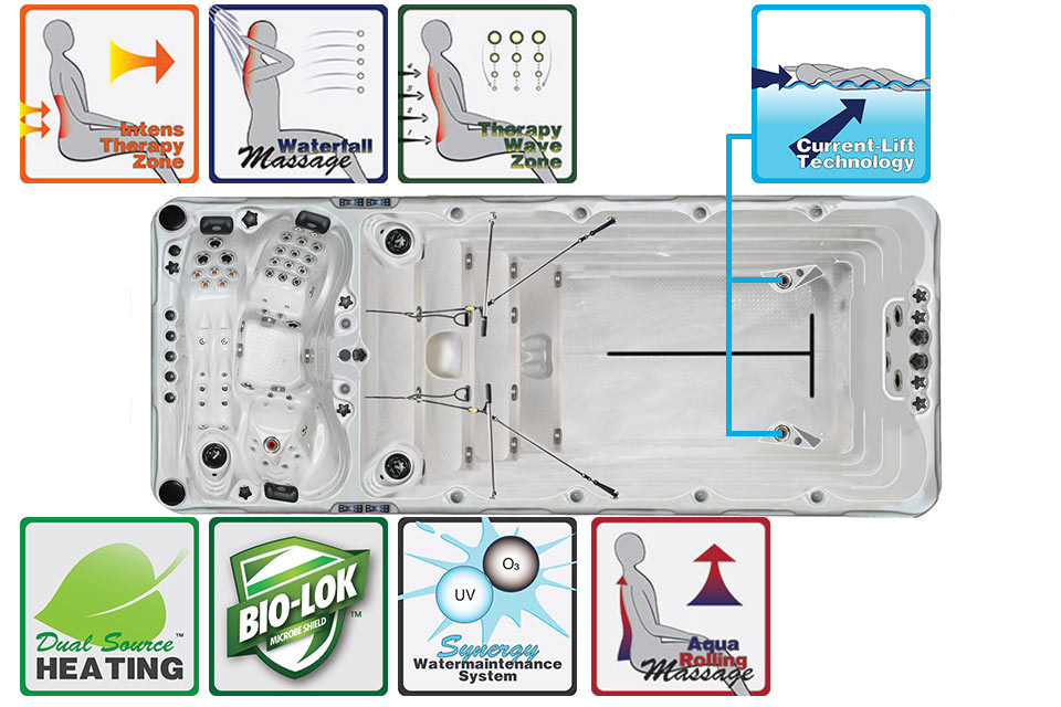 Portable equipped Jacuzzi SPIRIT Deep