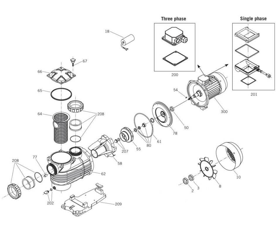 Spare parts for MAXI pump