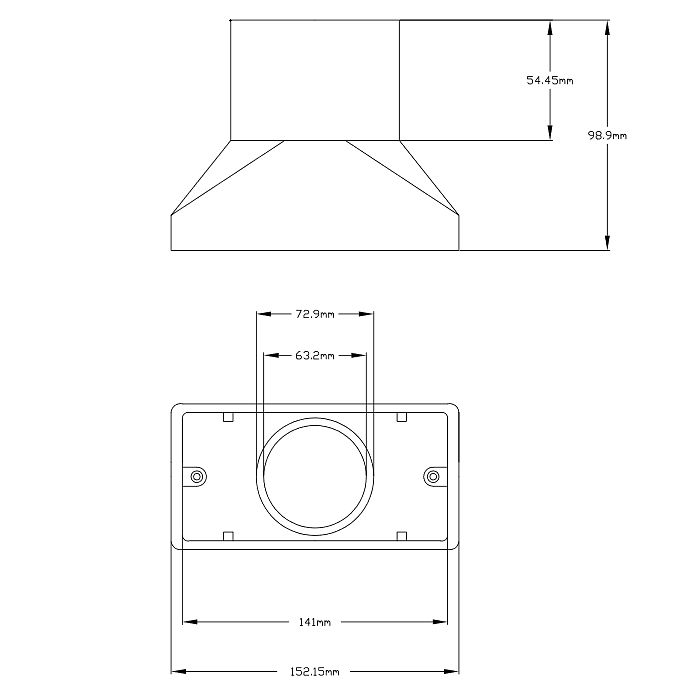 Drain for external overflow